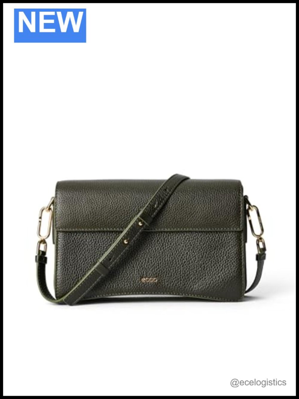 ECCO Leather Crossbody Bag with Adjustable Strap